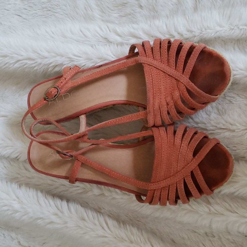 Aldo, Suede Espadrille 3 Inches High Sandals